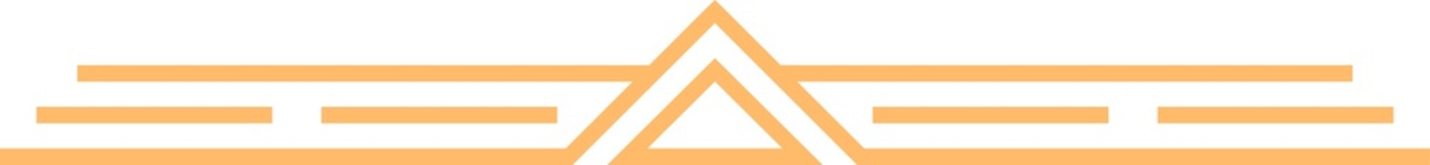 Poster - Divider or header element yellow decorative line