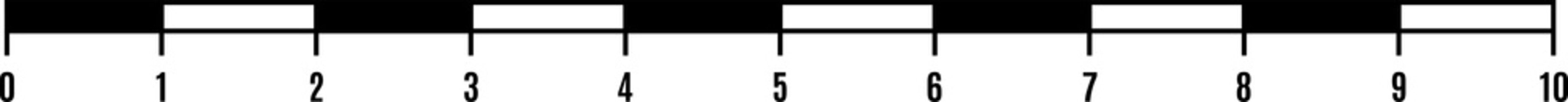 Wall Mural - size indicator isolated horizontal measure scale