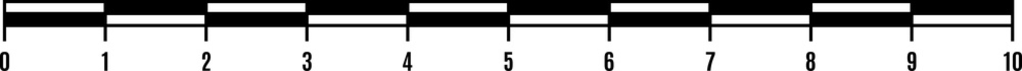 Wall Mural - size indicator isolated horizontal measure scale
