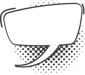 Fototapete - Thought say balloon bubble halftone chat box cloud