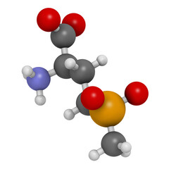 Canvas Print - Glufosinate (phosphinothricin) nonselective herbicide molecule. 3D rendering.  Transgenic (GMO) crops have been created that are resistant to glufosinate.