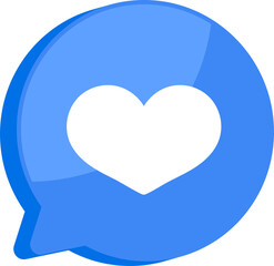 Wall Mural - blue notification mark symbol and social media communication sign png transparent. 3d technology vec