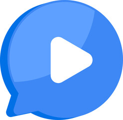 Wall Mural - blue notification mark symbol and social media communication message icon png transparent. 3d techno