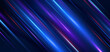 © Pramote - Abstract technology futuristic glowing blue and red  light lines with speed motion blur effect on dark blue background.