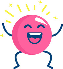 Sticker - Funny Medical Pill Character. Vector illustration