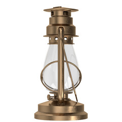 Wall Mural - 3D rendering illustration of a kerosene lamp