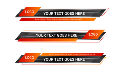 Aufkleber - set of broadcast news lower third banner templates for television, video and media channels. futuris