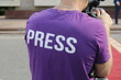 © Алексей Анисимов - the inscription press on the journalist's T-shirt