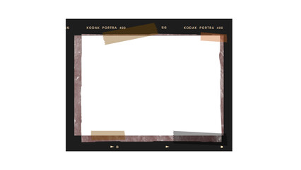 film strip icon isolated on transparent background. tape photo film strip frame, video film strip ro
