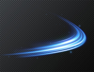 Aufkleber - Light blue Twirl. Curve light effect of blue line. Luminous blue circle. Light blue pedistal, podium, platform, table. Vector PNG. Vector illustration