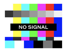 No Signal. Distorted Glitch Tv. Descendant Network.  Stock Illustration.