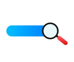 Poster - Set Search bar  element design, set of search boxes ui template isolated on blue background.  stock illustration.