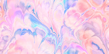 Marbled Cotton Candy Pink Peach Blue Seamless Tile Pattern