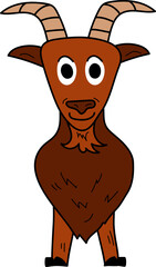 Wall Mural - goat clipart animal cartoon for kid