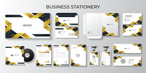 business full stationery and letterhead, identity, branding, id card, envelopes design