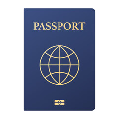 Leinwandbilder - Blank open passport template. International passport with sample personal data page.  stock illustration.