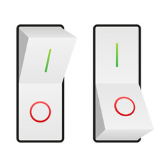 Poster - Flat icon On and Off Toggle switch button  format.  stock illustration.