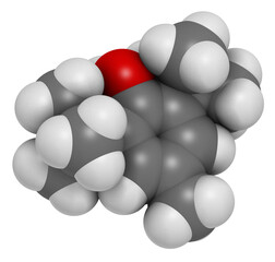 Wall Mural - Butylated hydroxytoluene (BHT) antioxidant molecule