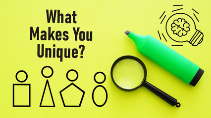 Poster - What Makes You Unique is shown using the text