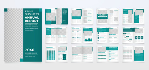 minimalist business brochure template with simple style and modern layout