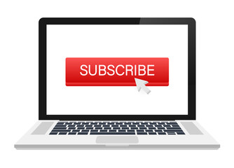 Aufkleber - subscribe button icon. stock illustration. business concept subscribe pictogram.
