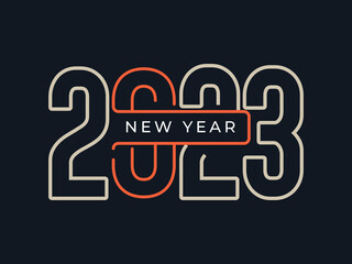 Wall Mural - happy 2023 new year bannner template