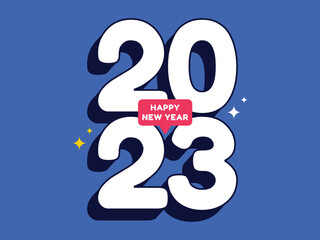 Poster - happy 2023 new year bannner template