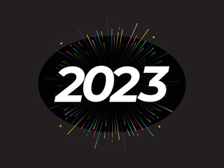 Poster - happy 2023 new year bannner template