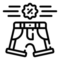 shorts line icon