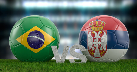 Football world cup group G Brazil vs Serbia