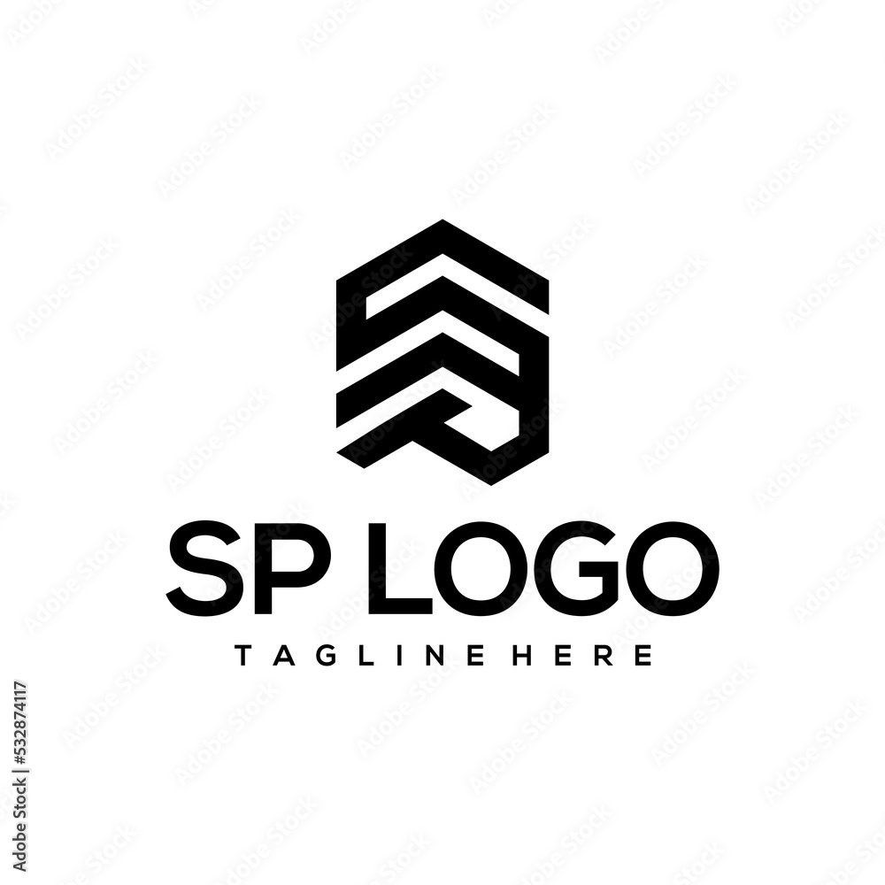 SP letter monogram Logo Template Design Creative idea Stock Vector ...