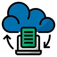 Sticker - cloud storage icon