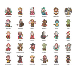 tale character , Thin Line and Pixel Perfect Icons