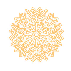 Wall Mural - Golden decorative mandala