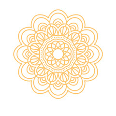 Poster - Golden decorative mandala