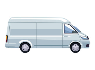 Canvas Print - white van mockup