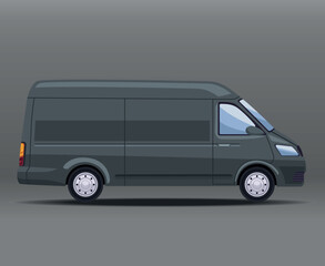 Poster - black van mockup scene