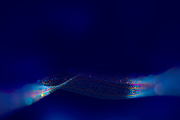 Aufkleber - Abstract technological background in vibrant colors with blur. Futuristic hi-tech banner.