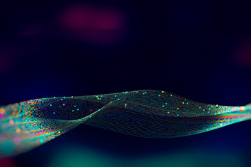 Aufkleber - Abstract technological background in vibrant colors with blur. Futuristic hi-tech banner.
