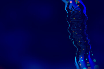 Aufkleber - Abstract technological background in vibrant colors with blur. Futuristic hi-tech banner.