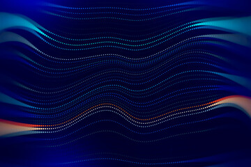 Aufkleber - Abstract technological background in vibrant colors with blur. Futuristic hi-tech banner.