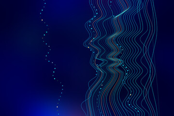 Aufkleber - Abstract technological background in vibrant colors with blur. Futuristic hi-tech banner.