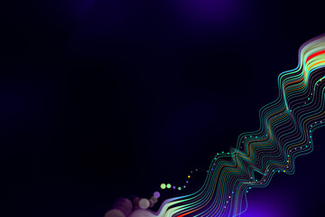 Aufkleber - Abstract technological background in vibrant colors with blur. Futuristic hi-tech banner.