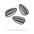 Sunflower seeds icon transparent vector isolated