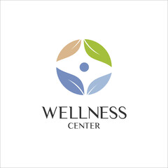 Wall Mural - Creative Wellness Concept Logo Design Template