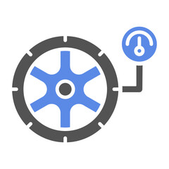 Wall Mural - Tire Maintenance Icon Style