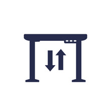 stand up desk icon, vector