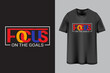 Focus on the goals minimal colorful typography t-shirt design