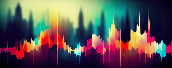 Wall Mural - Abstract colorful spectogram wallpaper background