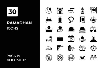 Wall Mural - Ramadan icons collection. Set vector line with elements for mobile concepts and web apps. Collection modern icons.